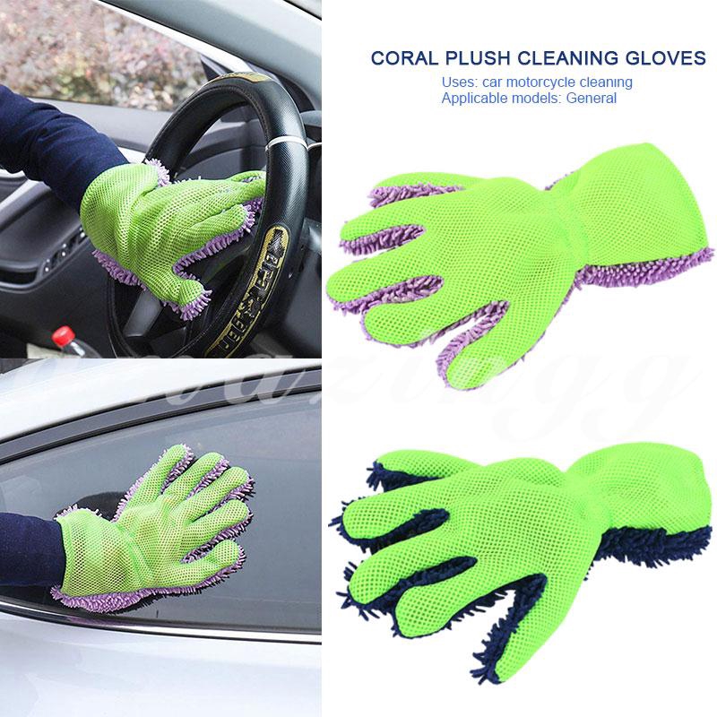 Cleaning Chenille Microfiber Gloves Multi Function Washing Automotive Care