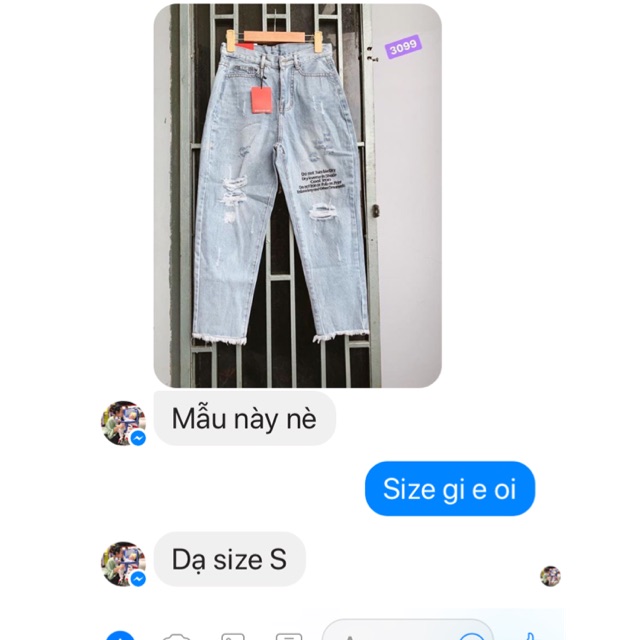Quần baggy size s