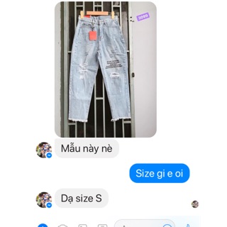 Quần baggy size s