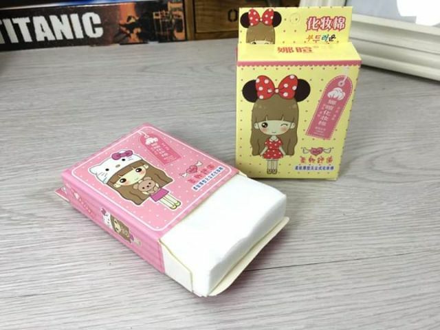 Hộp 50m bông tẩy trang mỏng nội địa trung | BigBuy360 - bigbuy360.vn