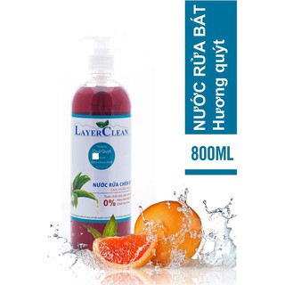 Nước rửa bát hữu cơ Layer Clean an toàn 800ml