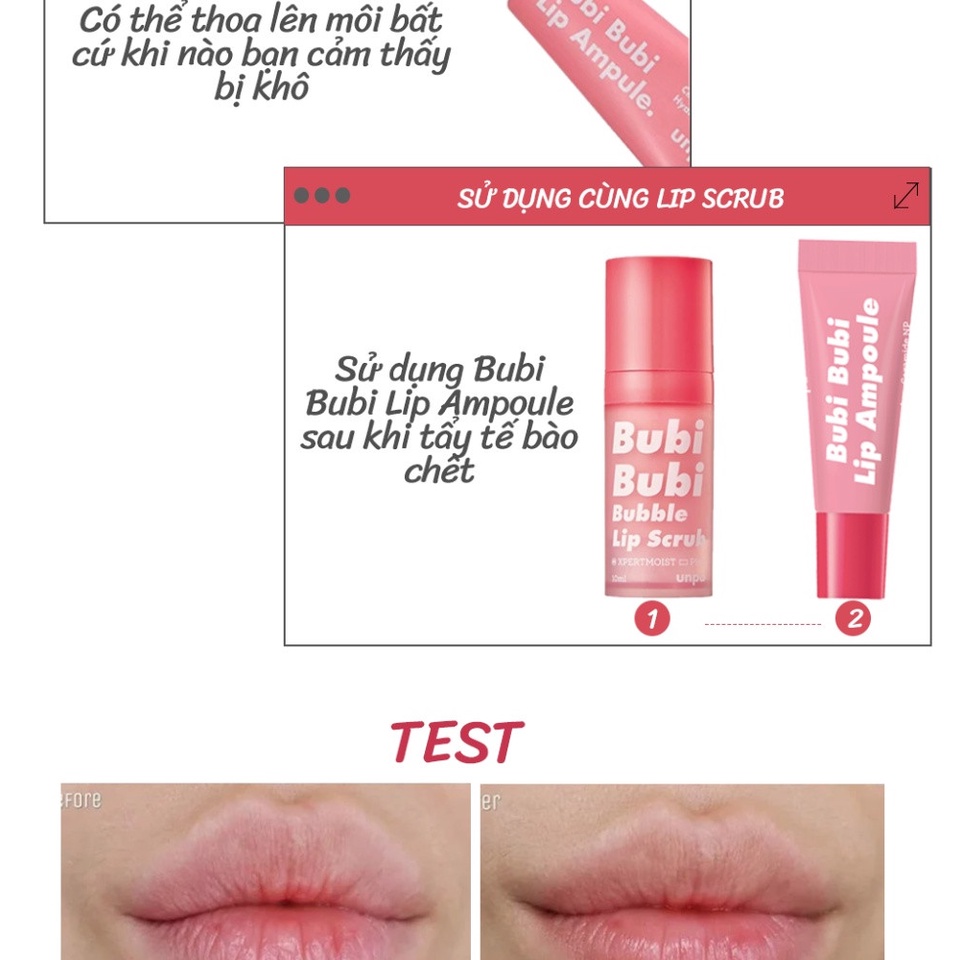 Tinh Chất Dưỡng Môi Unpa Bubi Bubi Lip Ampule10ml