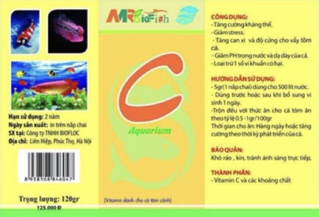 Bột Vitamin C MrBioFish Chuyên Dùng Cho Cá Cảnh