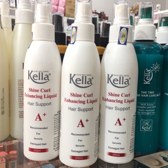 Sữa xịt dưỡng tóc Kella Hair Support A+ cho tóc uốn 200ml