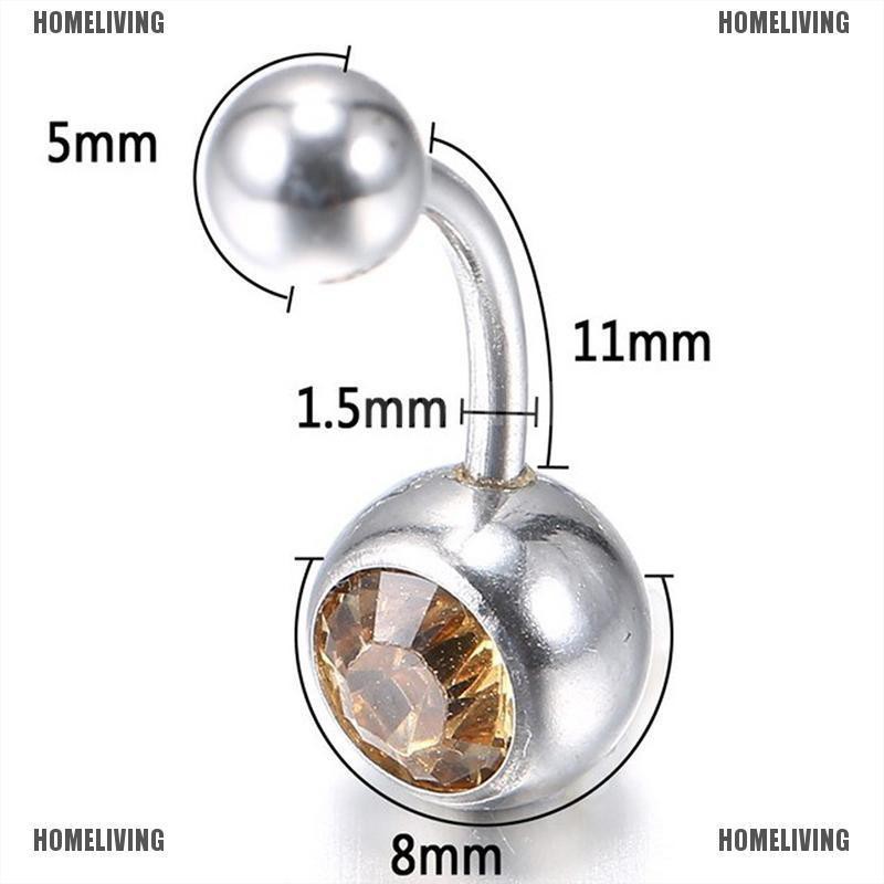 Set 10 / 12 / 15 Khuyên Rốn Đính Đá Pha Lê