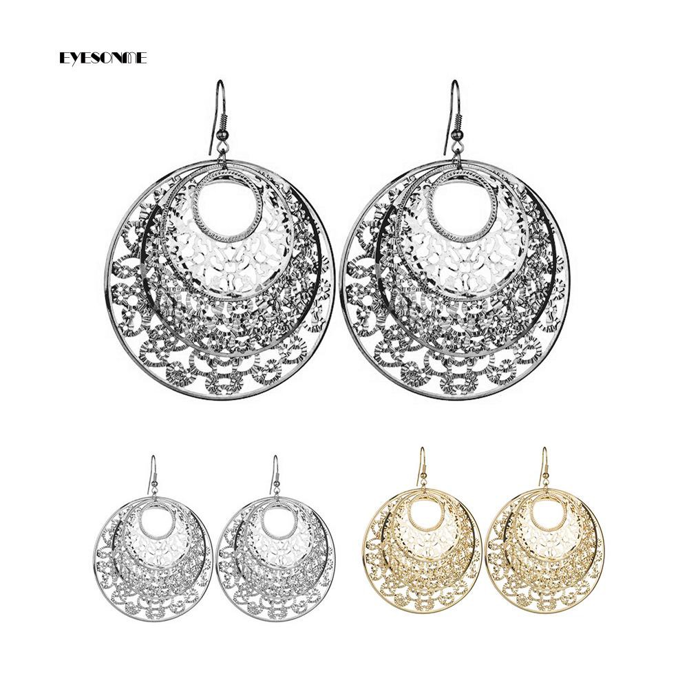 Khuyên Tai Nữ Hình Tròn Thời Trang Cổ Điển