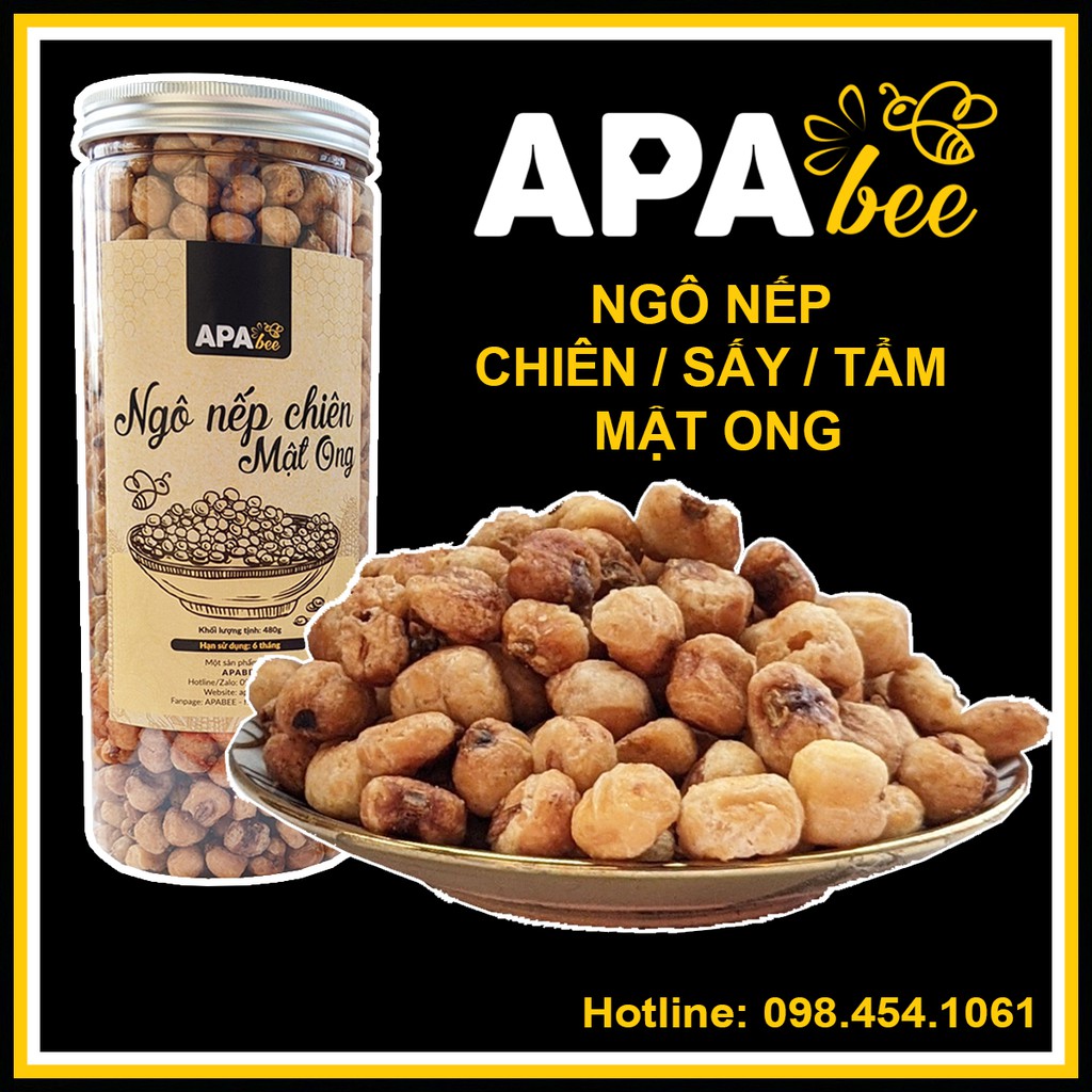 Ngô chiên sấy tẩm mật ong APABEE 480g. Đồ ăn vặt đậu hạt văn phòng siêu ngon, ngọt, giòn, cực bon miệng. | BigBuy360 - bigbuy360.vn