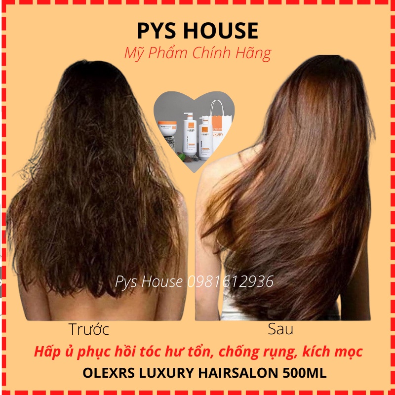 Dầu gội xả OLEXRS LUXURY HAIRSALON 500ML, 960ML Dầu gội xả phục hồi tóc hư tổn, chống rụng, kích mọc