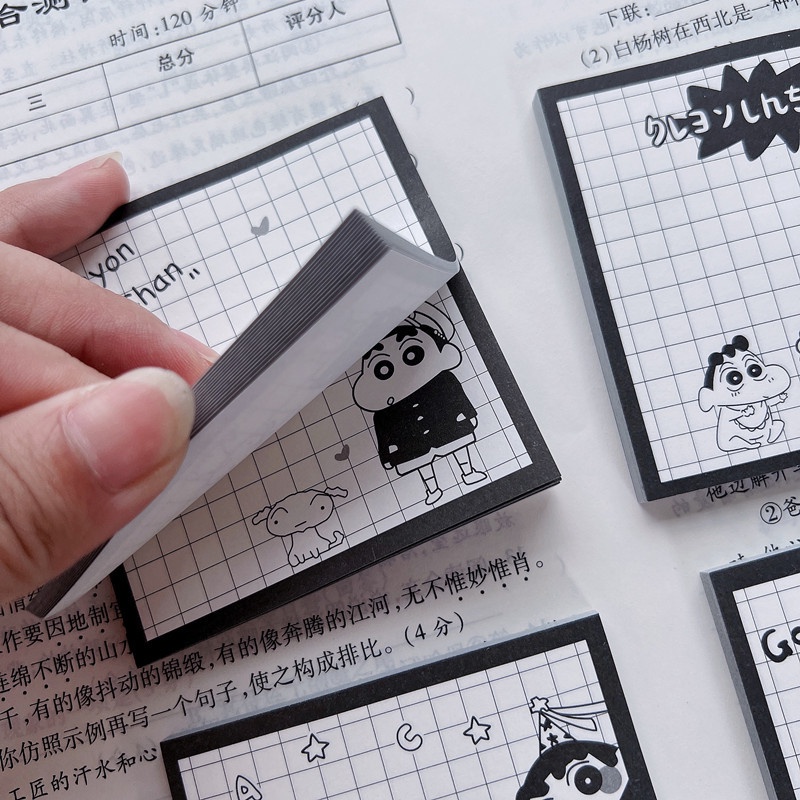 Giấy Nhớ Cute Hình Shin Note Nhiều Màu Đồ Dùng Học Tập Sáng Tạo Vintage VPK20