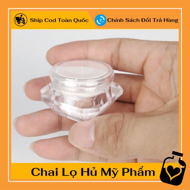 [TOP GIÁ RẺ] Hũ kim cương 10g đựng mỹ phẩm, chiết kem , phụ kiện du lịch