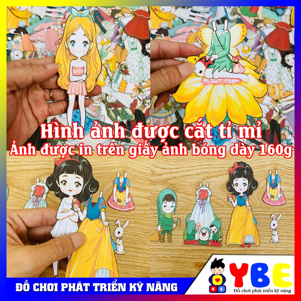 Combo 5 bộ đồ chơi thủ công búp bê giấy dành cho các bé gái giúp bé phát triển óc sáng tạo và thẩm mỹ phát triển tư duy