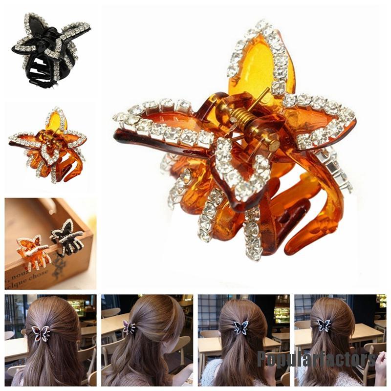 Kẹp tóc nữ hình bướm đính đá duyên dáng thời trang