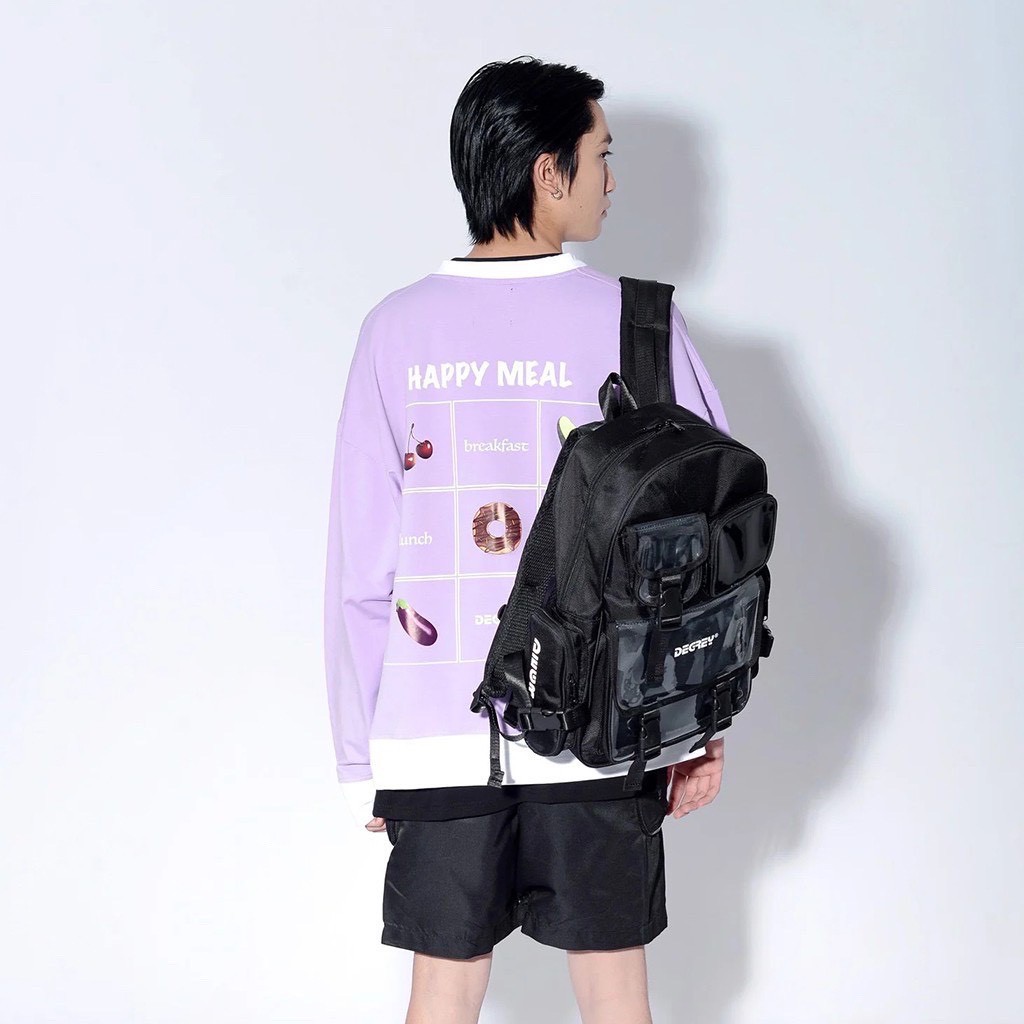 Balo Degrey Basic Black Backpack | Hàng chuẩn 1:1 | Chống nước 80-90% ( Tặng Stickers + Giấy Thơm)