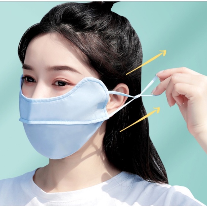 Khẩu Trang Vải Kháng Khuẩn Thoáng Khí Chống Bụi, Chống Nắng Có Nút Chỉnh Dây Thời Trang