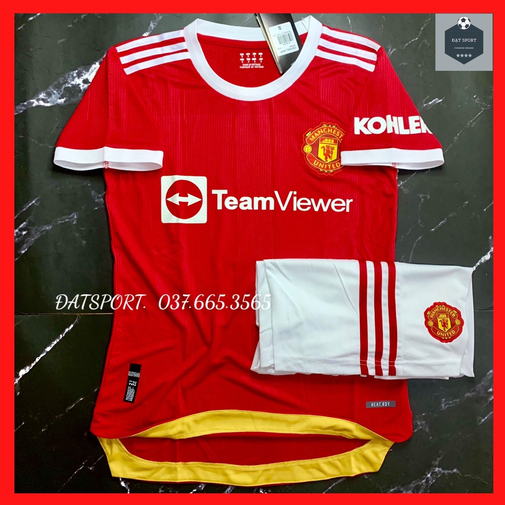 Áo Bóng Đá Mu 2021/22⚡Freeship⚡Bộ Quần Áo Bóng Đá CLB Manchester United. Hàng Gai Thái Cao Cấp Siêu Nhẹ-SFreeship