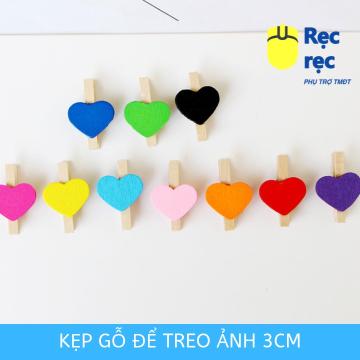 [Siêu rẻ - Hình thật ] Kẹp gỗ để treo ảnh hoặc treo sản phẩm nhiều màu SKG13