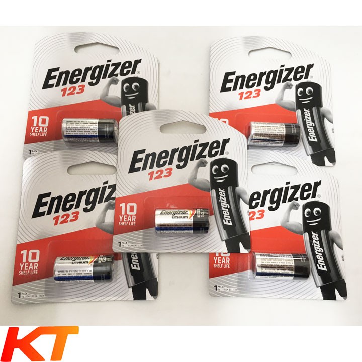 Pin CR123, CR123A Energizer 3v Lithium chính hãng (combo 2 viên)