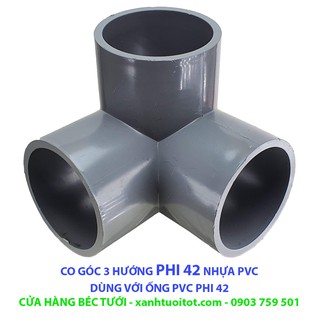BỘ 10 CO GÓC 3 HƯỚNG PVC PHI 42 - DÀY 3MM