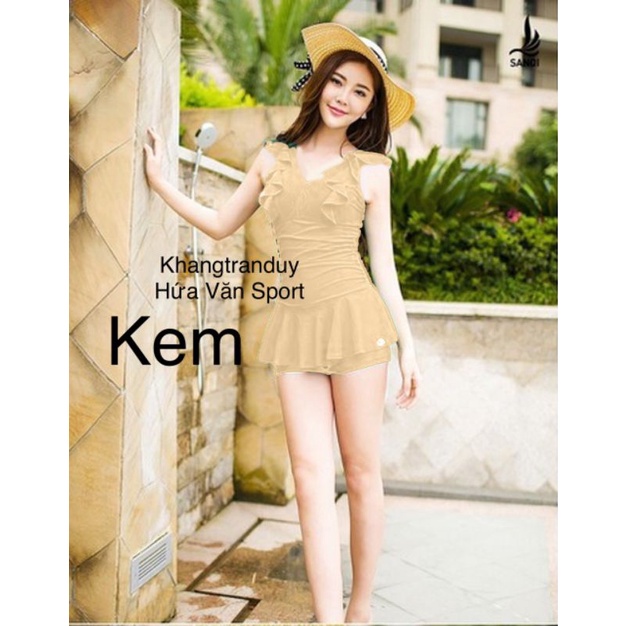 Bộ bơi nữ liền tay cánh tiên 35_90kg