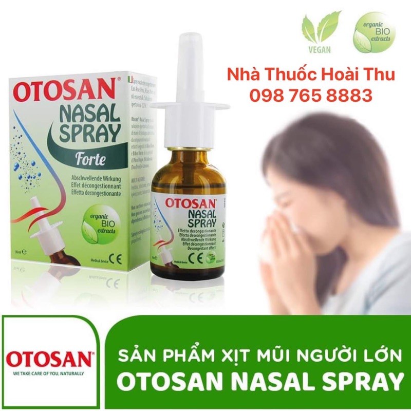 [ Kèm Quà Tặng ] OTOSAN Spray Forte - Xịt mũi, thông mũi tự nhiên ( Chính Hãng ITALY )