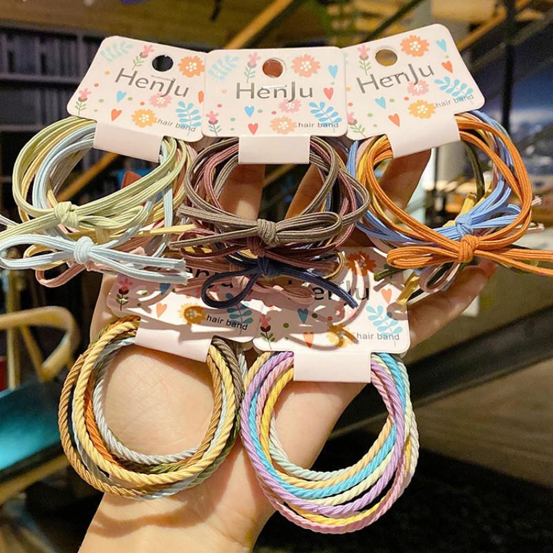 Dây buộc tóc co giãn thiết kế đơn giản phong cách Hàn Quốc thời trang cho nữ