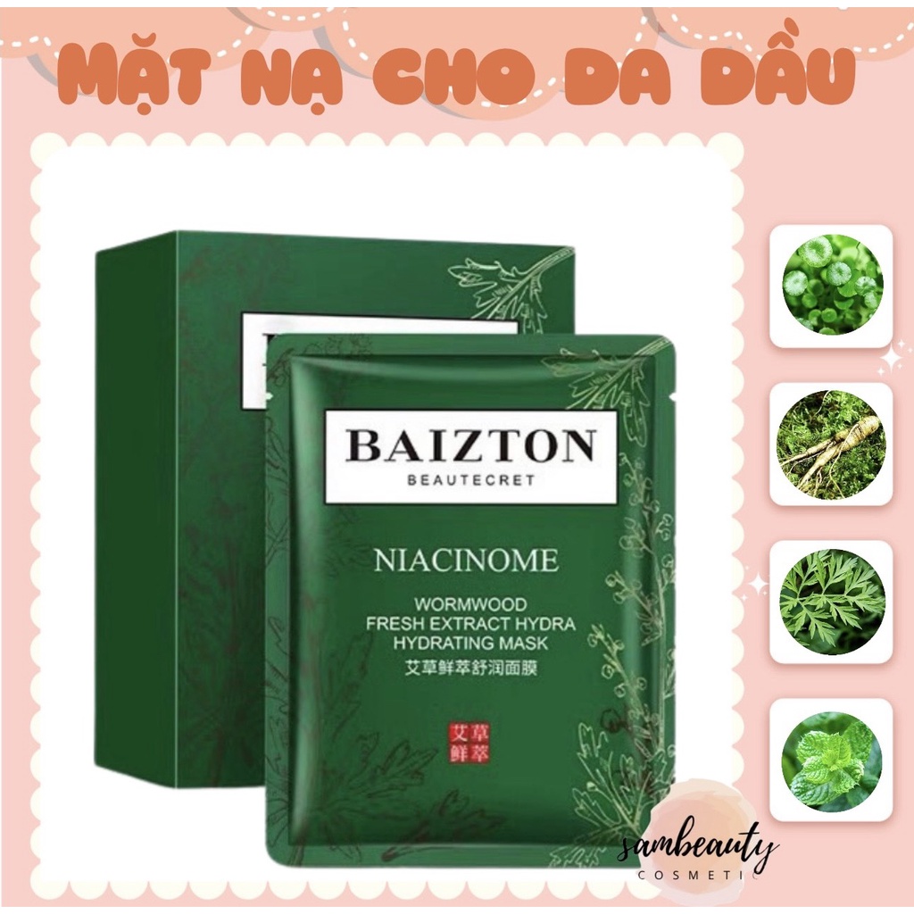 MẶT NẠ CHO DA DẦU, MẶT NẠ GIẤY phục hồi da ngăn ngừa mụn thúc đẩy làn da sản sinh collagen SamBeauty