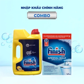 Combo bột rửa bát finish 2.5kg + muối finish 1.5kg