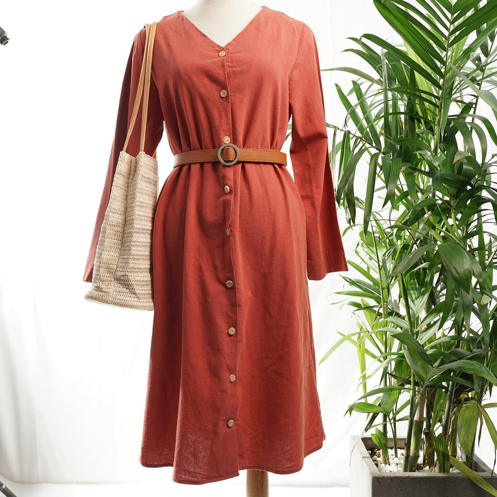 Đầm No.1 Linen Cam