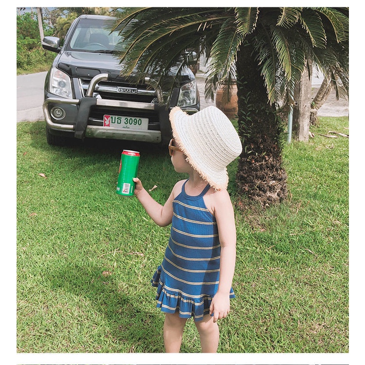 Đầm Yếm Thời Trang Mùa Hè Xinh Xắn Dành Cho Bé Gái 1-6 Tuổi