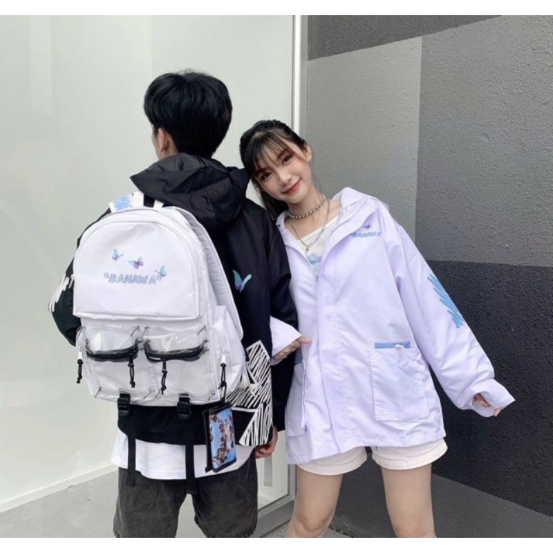 áo khoác dù đen, trắng, * | BigBuy360 - bigbuy360.vn