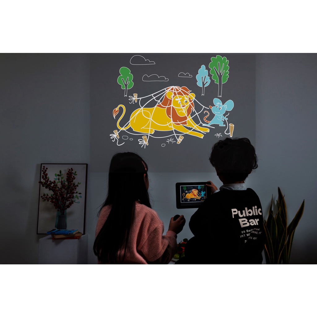 Sách chiếu bóng gồm 5 truyện ngụ ngôn đặc sắc - Sách chiếu phim 3D diệu kì cho bé