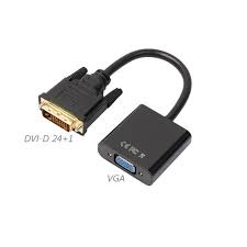 Cáp Chuyển DVI-D 24+1 ĐỰC sang VGA hàng tốt chống nhiễu Chuyên Dụng cho PC và Thiết Bị Điện Tử