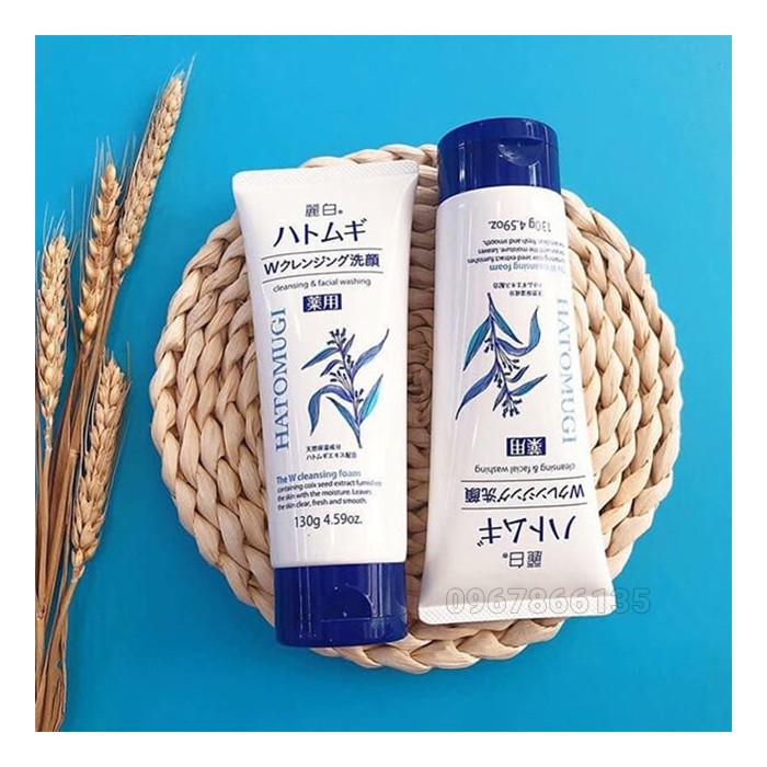 Sữa rửa mặt dưỡng ẩm trắng da ý dĩ Hatomugi Naturie Nhật Bản 130g/170g