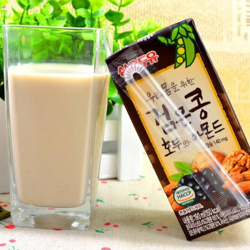 [Thùng 24 hộp ] Sữa Hạt  Óc Chó Hạnh Nhân Đậu Đen Hàn Quốc_190ml-Sữa bà bầu - Sữa trẻ em  - Sữa Nhập khẩu -Date 03.2022