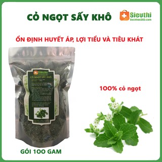 [Cao Cấp] Cỏ Ngọt Sấy Khô- Cỏ ngọt Việt bịch 100gr dùng thay thế đường kính cho người tiểu đường, ăn kiêng, làm sữa hạt