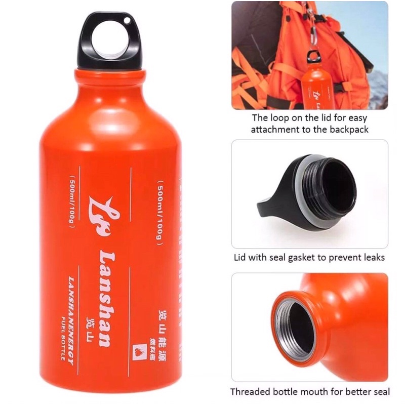 Bình 500ml đựng Nhiên liệu lỏng cho bếp dã ngoại