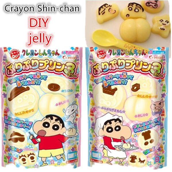 POPIN COOKIN LÀM BÁNH PUDDING HÌNH MẶT & MÔNG SHIN ĂN ĐƯỢC VỊ CARAMEL - 17G