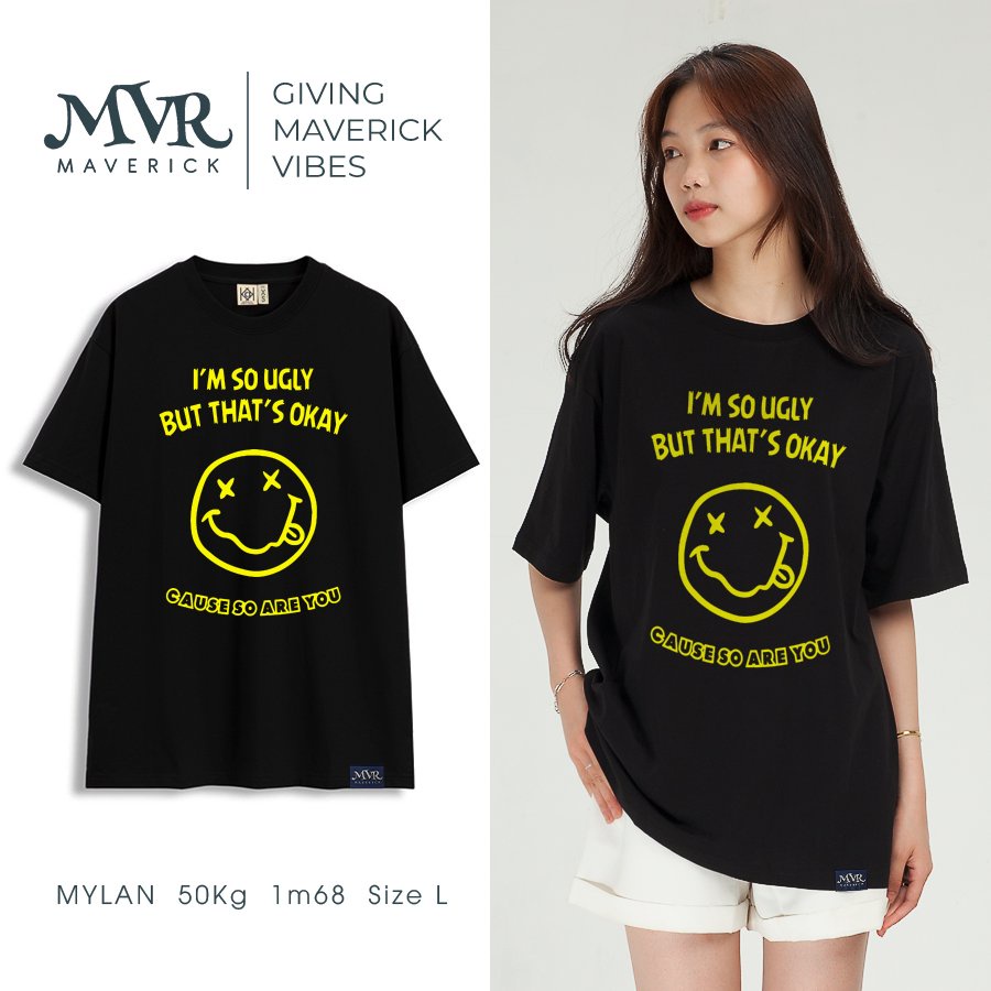 Áo thun nữ nam Cotton thoáng mát mặt cười màu vàng dễ thương MVR KK4003
