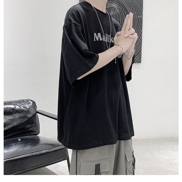 Áo thun tay lỡ nam nữ unisex MAILKOO basic tee phông form rộng oversize 2 màu trắng và đen cotton dáng xuông A101 | BigBuy360 - bigbuy360.vn