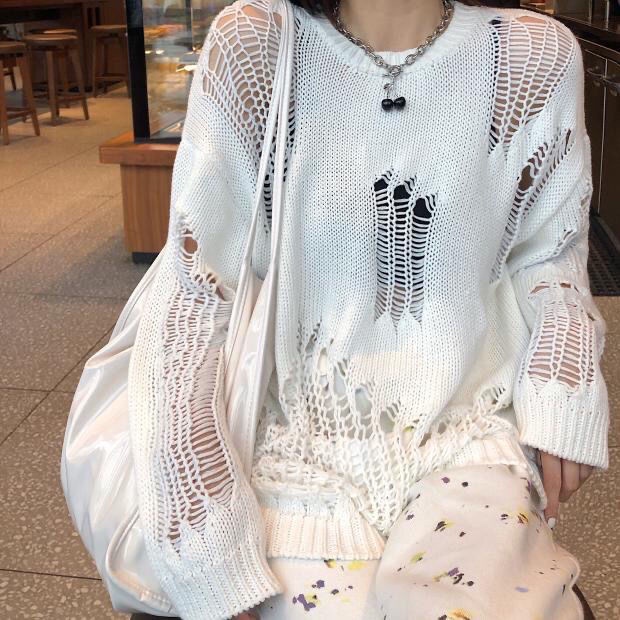 Áo Sweater Dáng Rộng Thiết Kế Mới Đơn Giản Thời Trang Theo Phong Cách Hàn Quốc