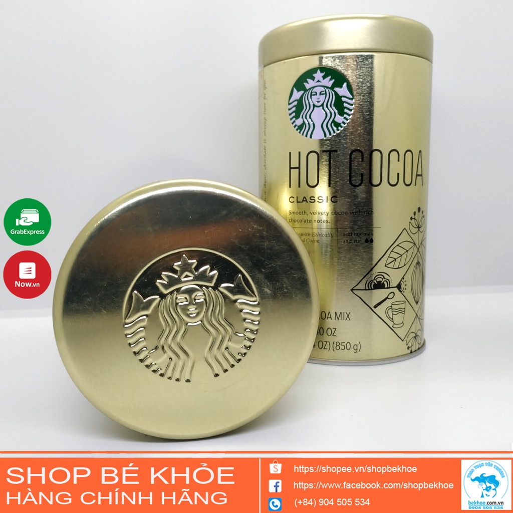 Bột cacao Hot Cocoa Classic - STARBUCKS Hot Cocoa Classic 850g Mỹ