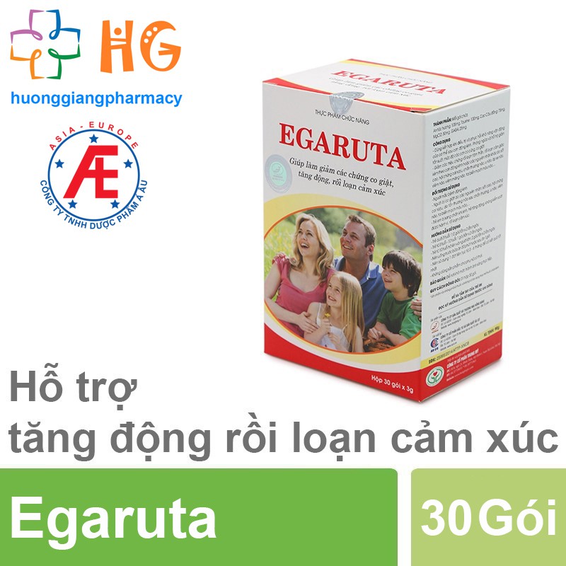 Cốm Egaruta - Hỗ trợ điều trị tăng động, rối loạn cảm xúc do bệnh động kinh, giảm tần suất, mức độ các cơn co giật