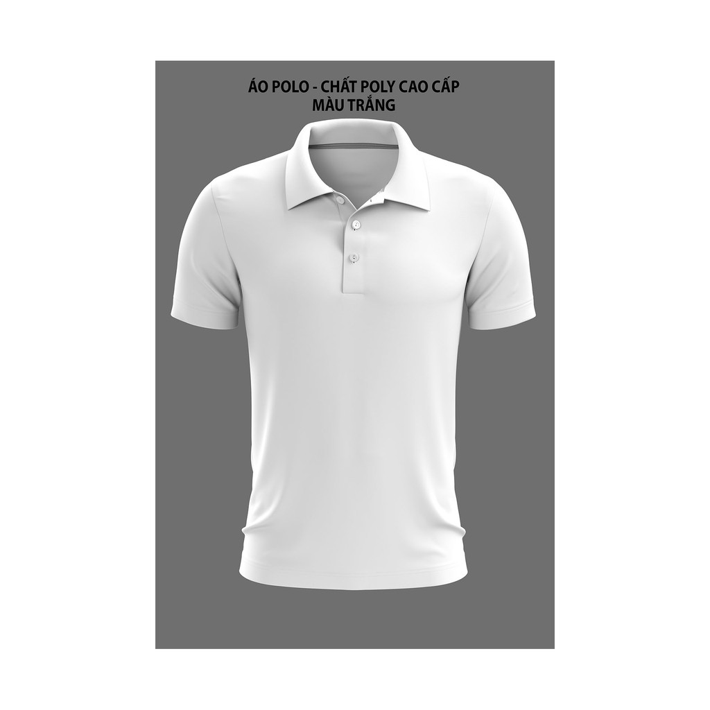 ÁO THUN CÁ SẤU CỔ TRỤ MÀU TRẮNG AT-BT1 | BigBuy360 - bigbuy360.vn