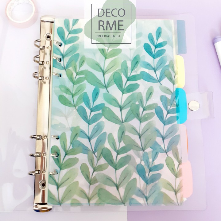 Sổ còng A5 6 còng bìa sổ còng binder giấy refill full set sổ A5 vpp Decorme