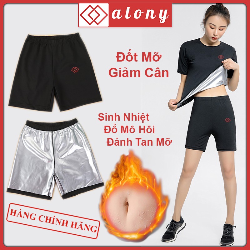 Quần Tan Mỡ Bụng ATONY - Hàng Cao Cấp, Dáng Lửng, Đốt Mỡ, Đổ Mồ Hôi, Giảm Cân - Hỗ Trợ Tập Gym,Yoga,Aerobic,Zumba