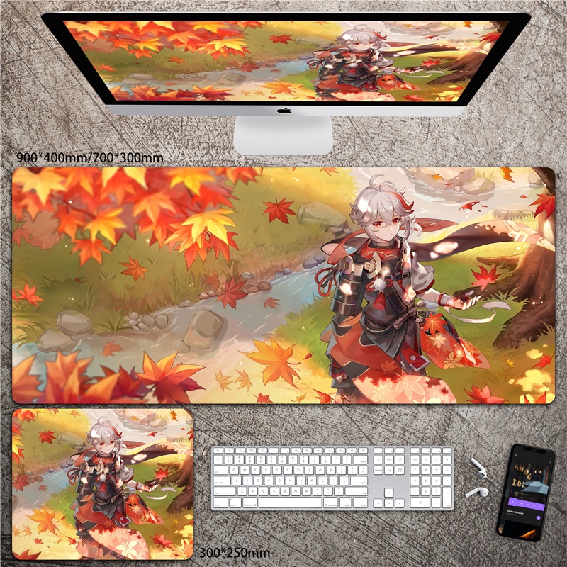 Lót chuột Genshin Impact 300x250x3mm mẫu mới zhongli Hutao Lôi Thần Kazuha Raiden shogun Eula Ganyu Venti Ayaka Xiao