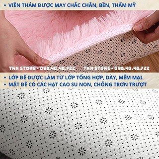 [Xả kho] Thảm Lông Hình Tròn Chụp Hình Quần Áo - Đầm Váy - Mỹ phẩm [Nhiều màu]