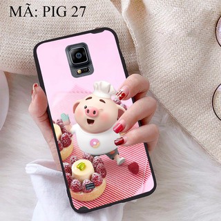Ốp lưng Samsung Note 4 viền dẻo TPU BST Heo Con