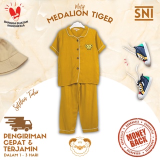 Bộ Đồ Ngủ Áo Thun Quần Dài In Hình Hổ Dành Cho Bé Trai Bé Gái