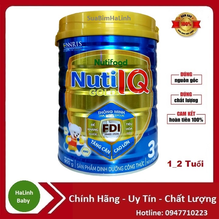 [Mẫu mới] Sữa Nuti IQ Gold 3 FDI 900g [Date 2023]